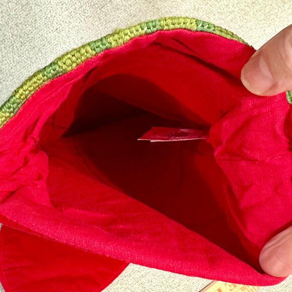 Lands’ End Needlepoint Christmas Stocking Wool Holiday Tree Red Velvet 18” - Picture 13 of 13